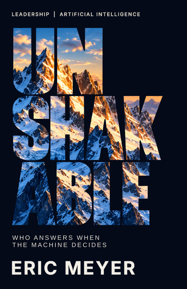 UNSHAKABLE: Who Answers When the Machine Decides, book cover by Eric Meyer